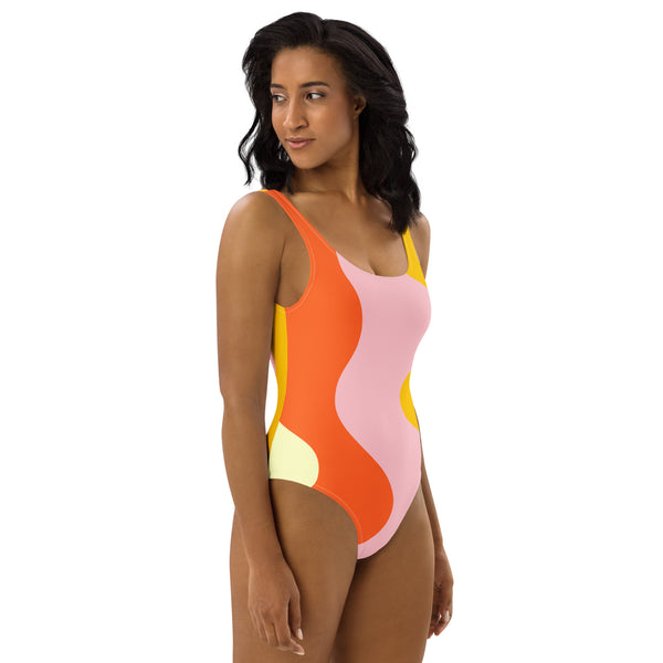 One-Piece Swimsuit Sunset